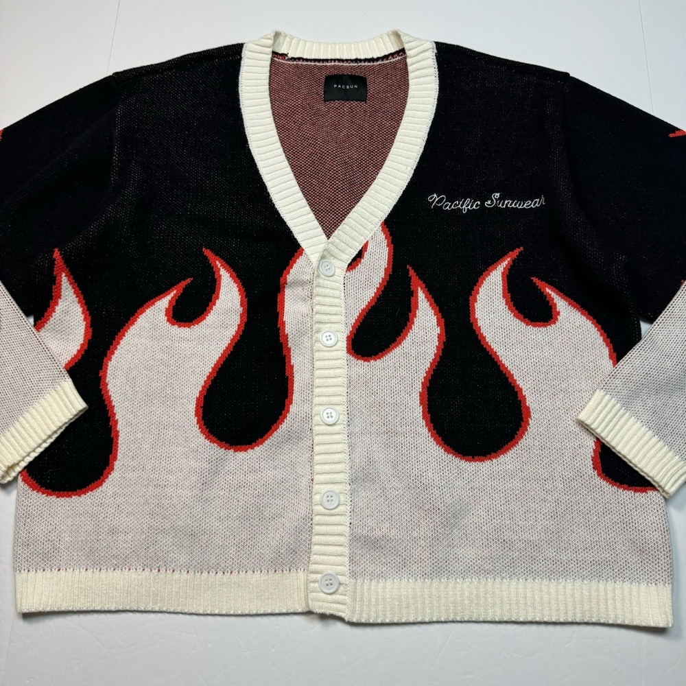 Men’s PacSun - Pacific Sunwear Flame Cardigan Size: Medium